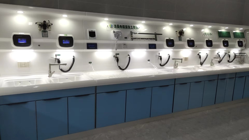 扬州江都医院胃肠镜清洗工作站安装调试完结_泰必威备用网内镜清洗工作站